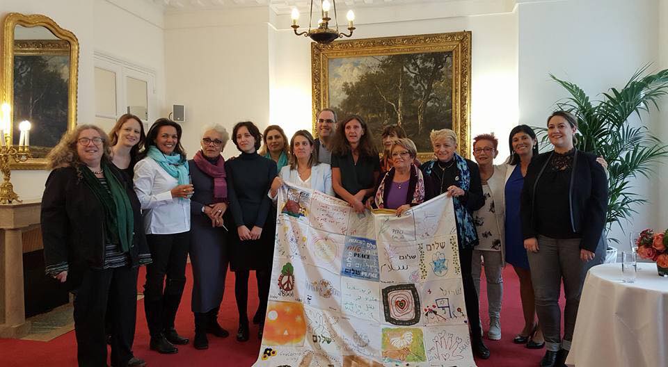 WWP representatives in the French Parliament Nov 2017 (Dina Ben-Yakir, Marie Lyne Smadja, Amal Rihan)