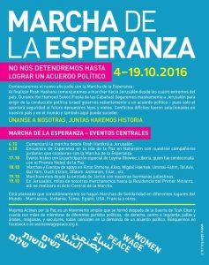 גלויית צעדת התקווה ספרדית